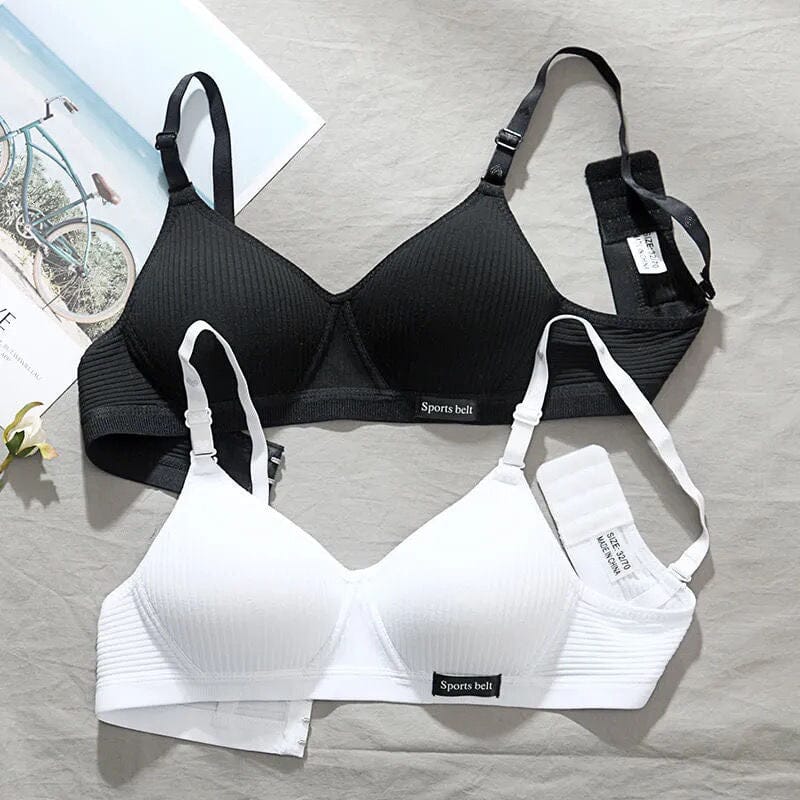 Kit 5 Sutiãs Feminino 90% Algodão Com Fecho + 3 Aros Super Sonfortável