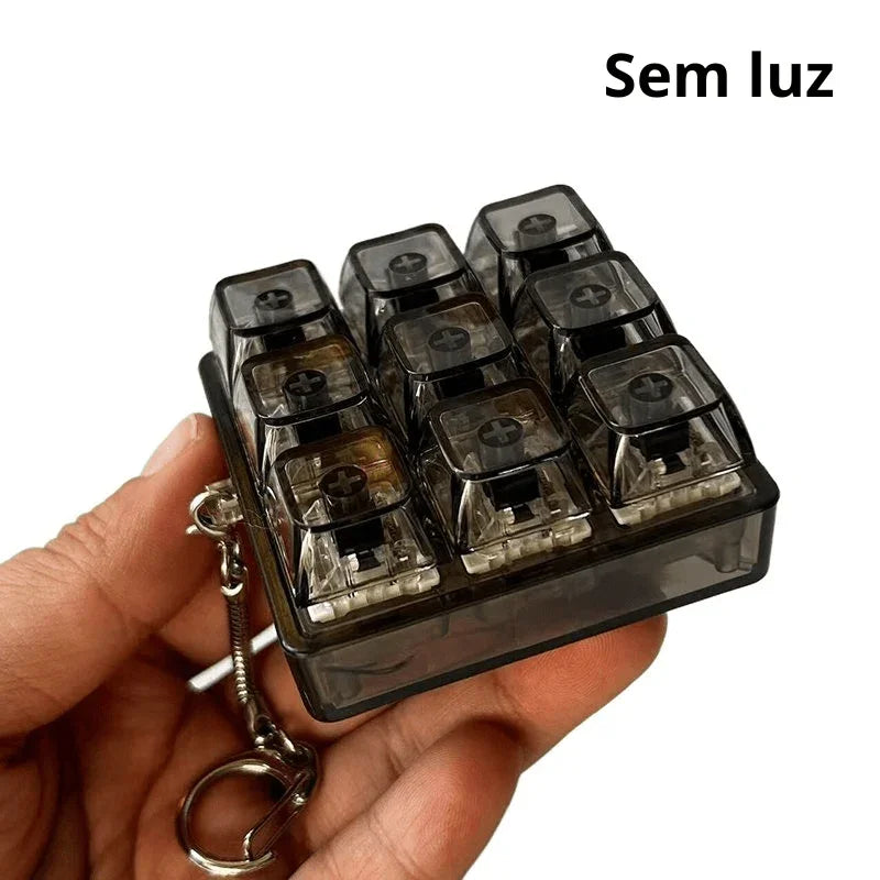 Chaveiro - Teclado Mecânico Alivia Estresse RGB