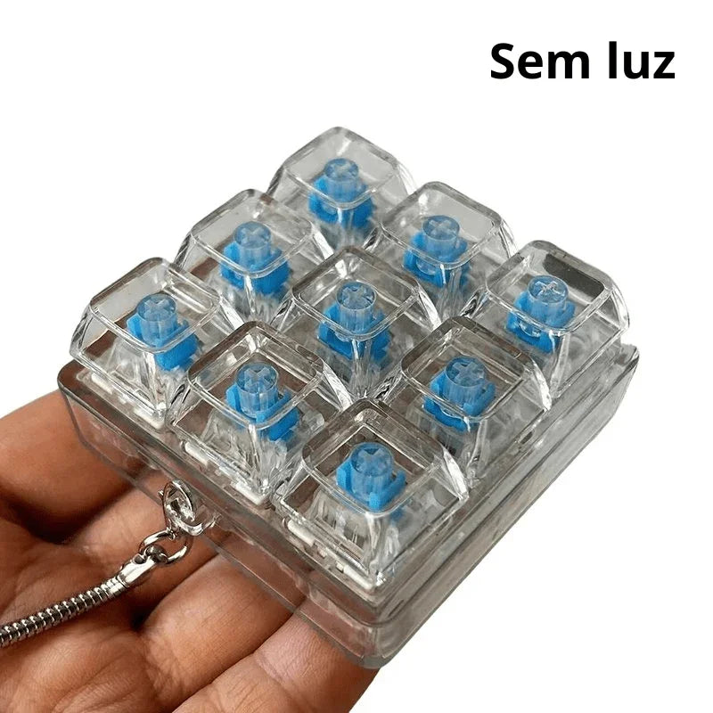 Chaveiro - Teclado Mecânico Alivia Estresse RGB
