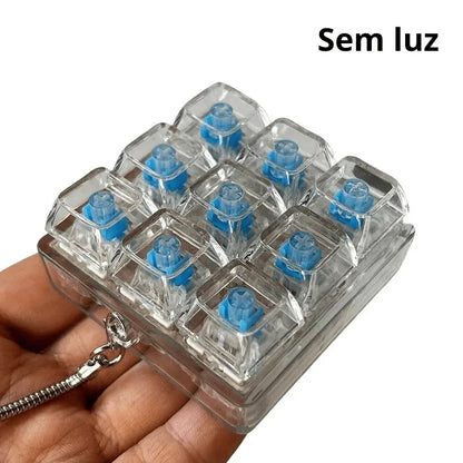 Chaveiro - Teclado Mecânico Alivia Estresse RGB