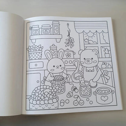 Livro Comfy Days de Colorir e Pintar 24 Páginas 120g