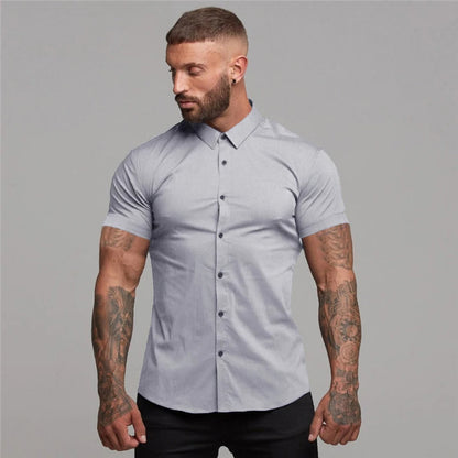 Compre 1 Leve 2 | Camisa Ultra Tech Social Manga Curta - Anti Amassado