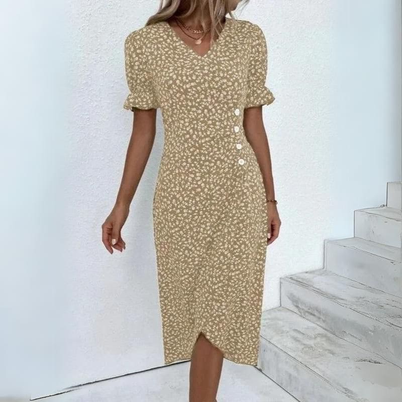 Vestido Midi Plissado Ricka
