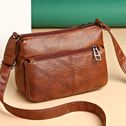Bolsa de Couro  Feminina Transversal - Estilo Chic
