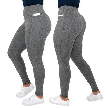 Calça Legging Feminina Térmica Flanelada com Bolsos