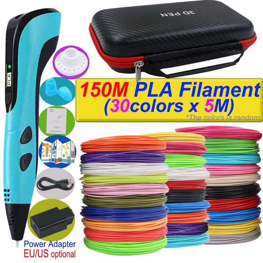 Caneta de Impressão 3D com Tela LCD e Filamento Incluso