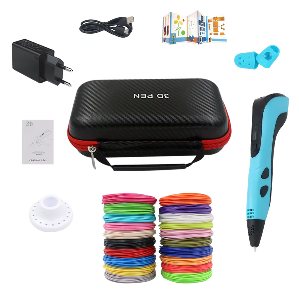 Caneta de Impressão 3D com Tela LCD e Filamento Incluso