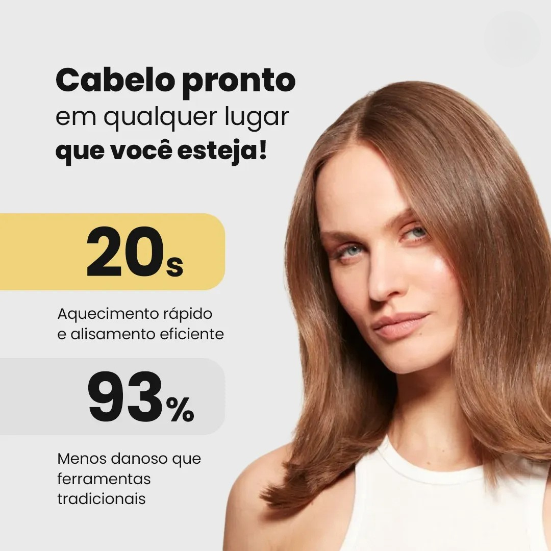 Escova Alisadora Portátil - BeautyMax Pro