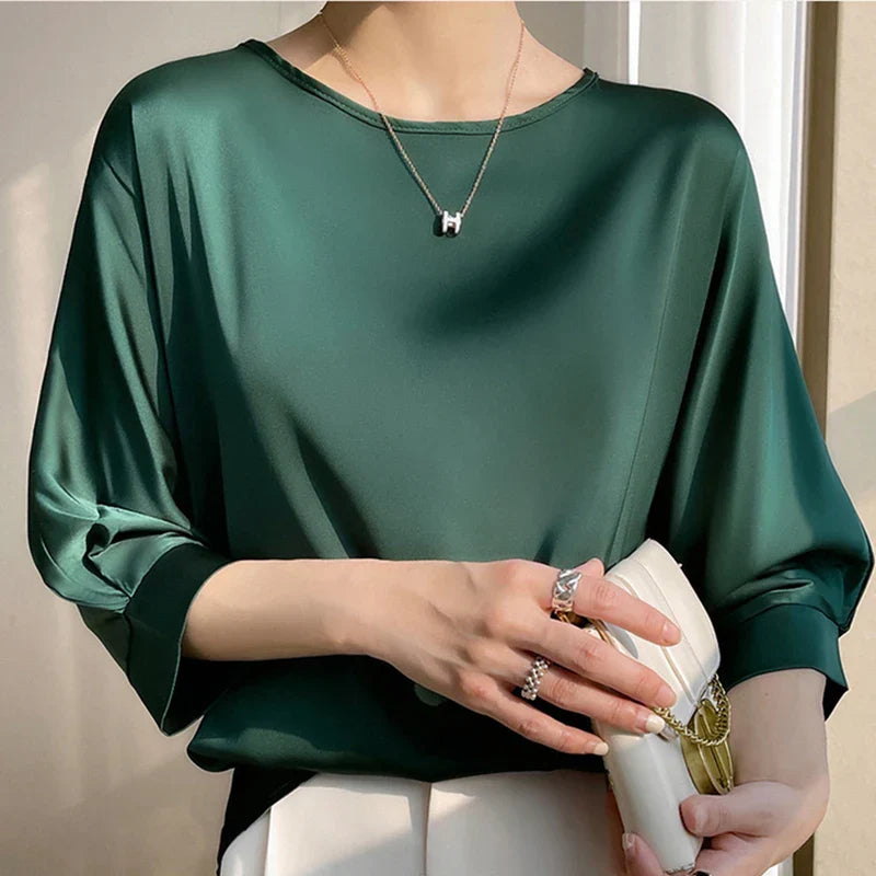 Blusa Feminina Seda Pedrita