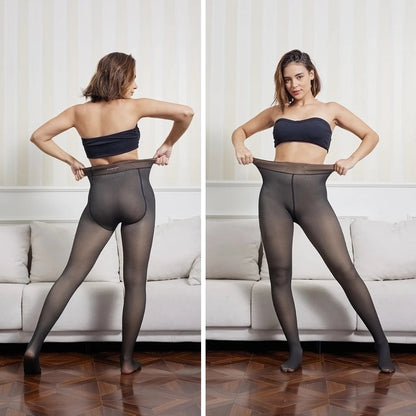 Meia-Calça Feminina Lã Grossa 220g Térmica Translúcida