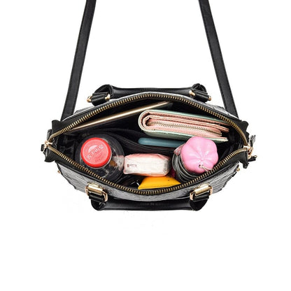Bolsa Feminina de Couro em Relevo Crocodilo - Escala Luxo