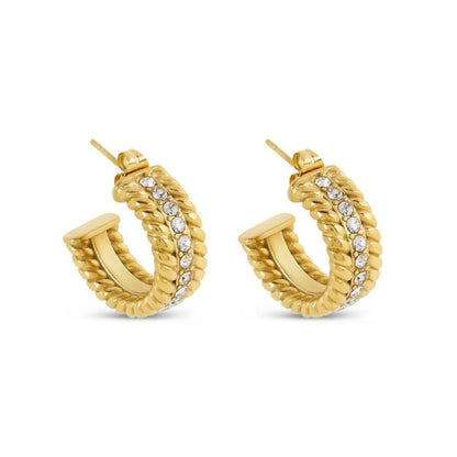 Brinco de Argola Duo Love Banhado em Ouro 18k