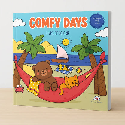 Livro Comfy Days de Colorir e Pintar 24 Páginas 120g
