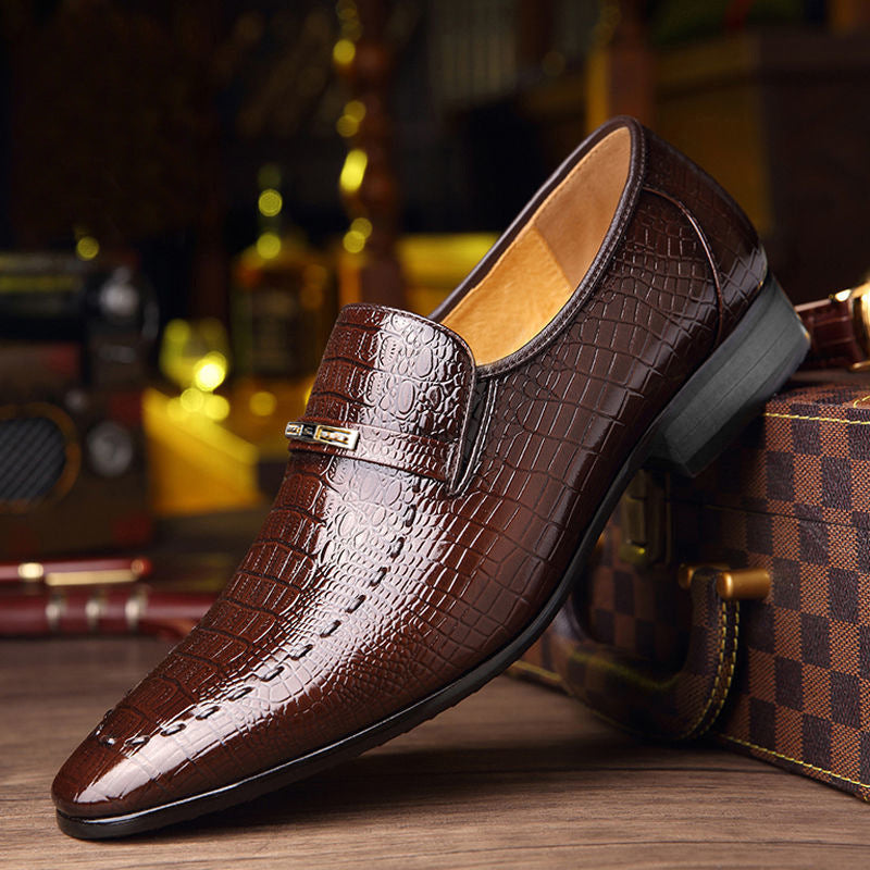 Sapato Social Masculino Mocassim de Couro - Aligator Style