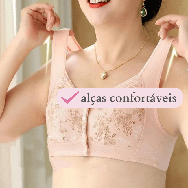 Sutiã de Algodão com Fecho na Frente- Soft Conforto